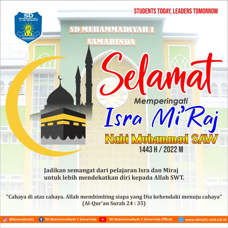 Selamat Memperingati Isra Miraj Nabi Muhammad SAW 1443 H SD